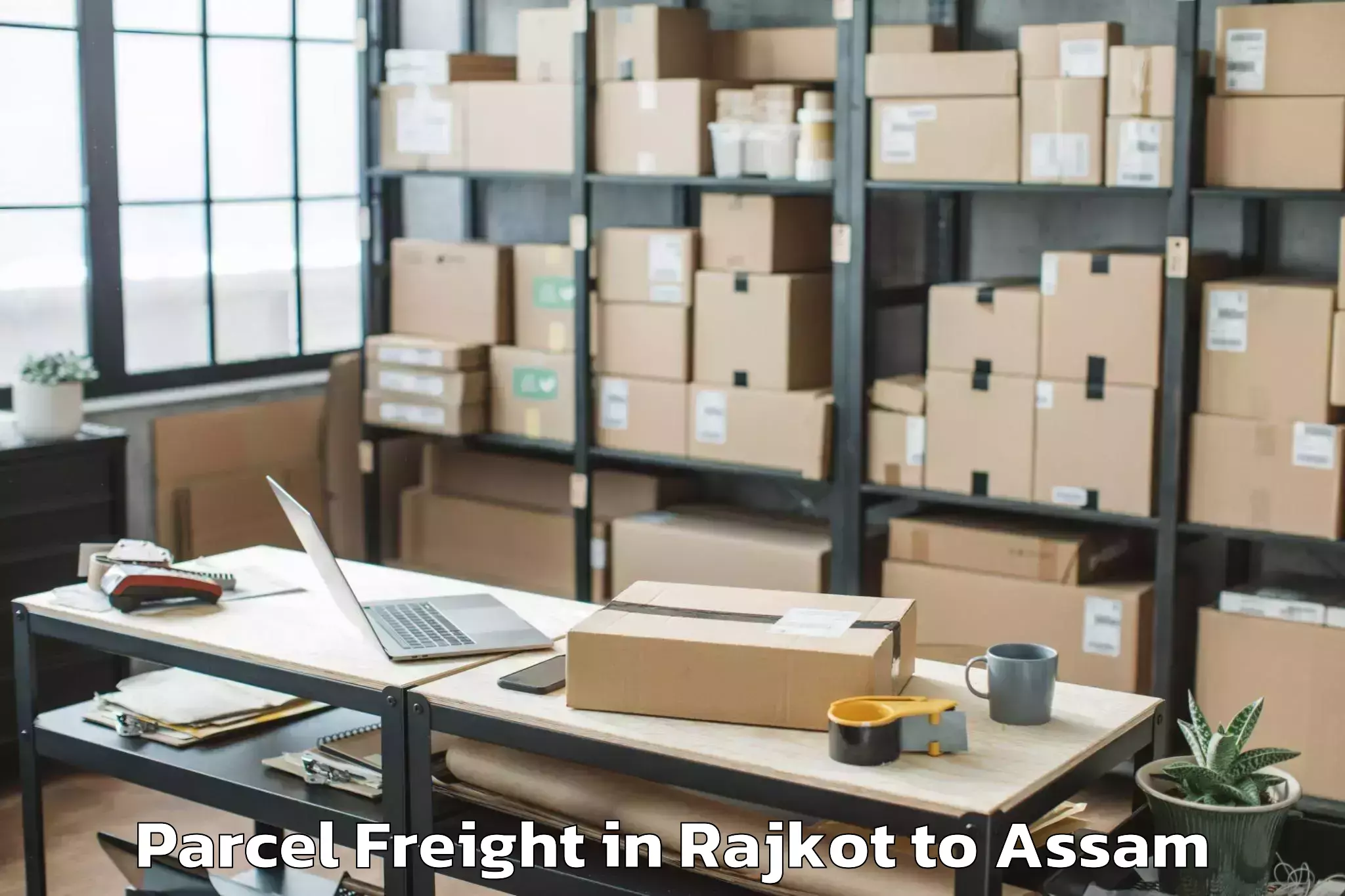 Reliable Rajkot to Basugaon Parcel Freight